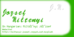 jozsef miltenyi business card